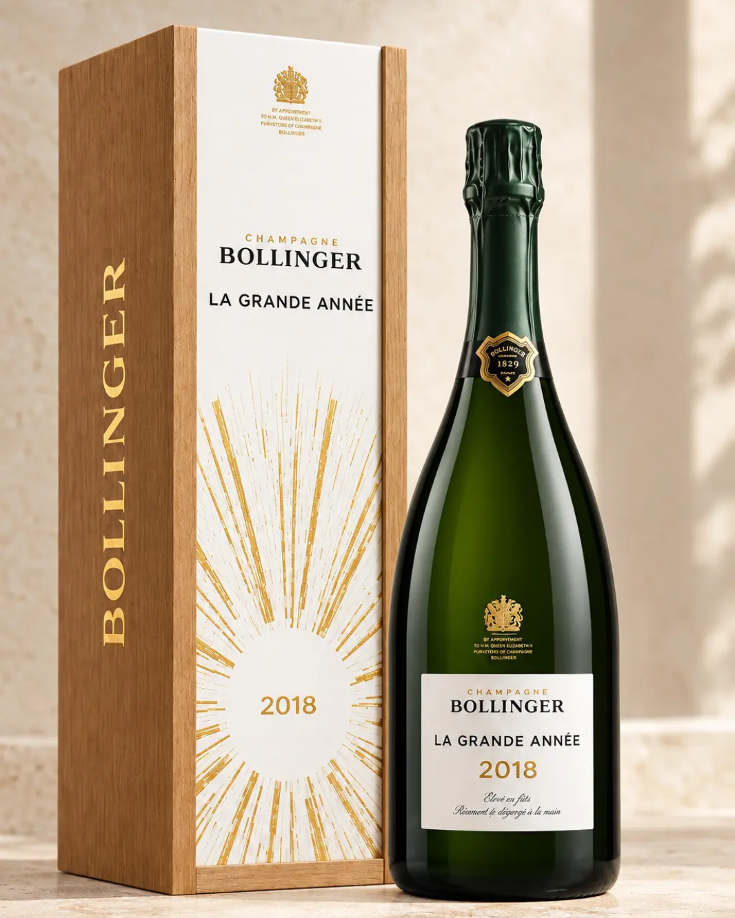2018 Bollinger La Grande Annee Brut Champagne 750ml Wooden Gift Box