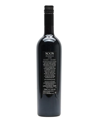 2018 Noon Winery Reserve Cabernet Sauvignon 750ml back