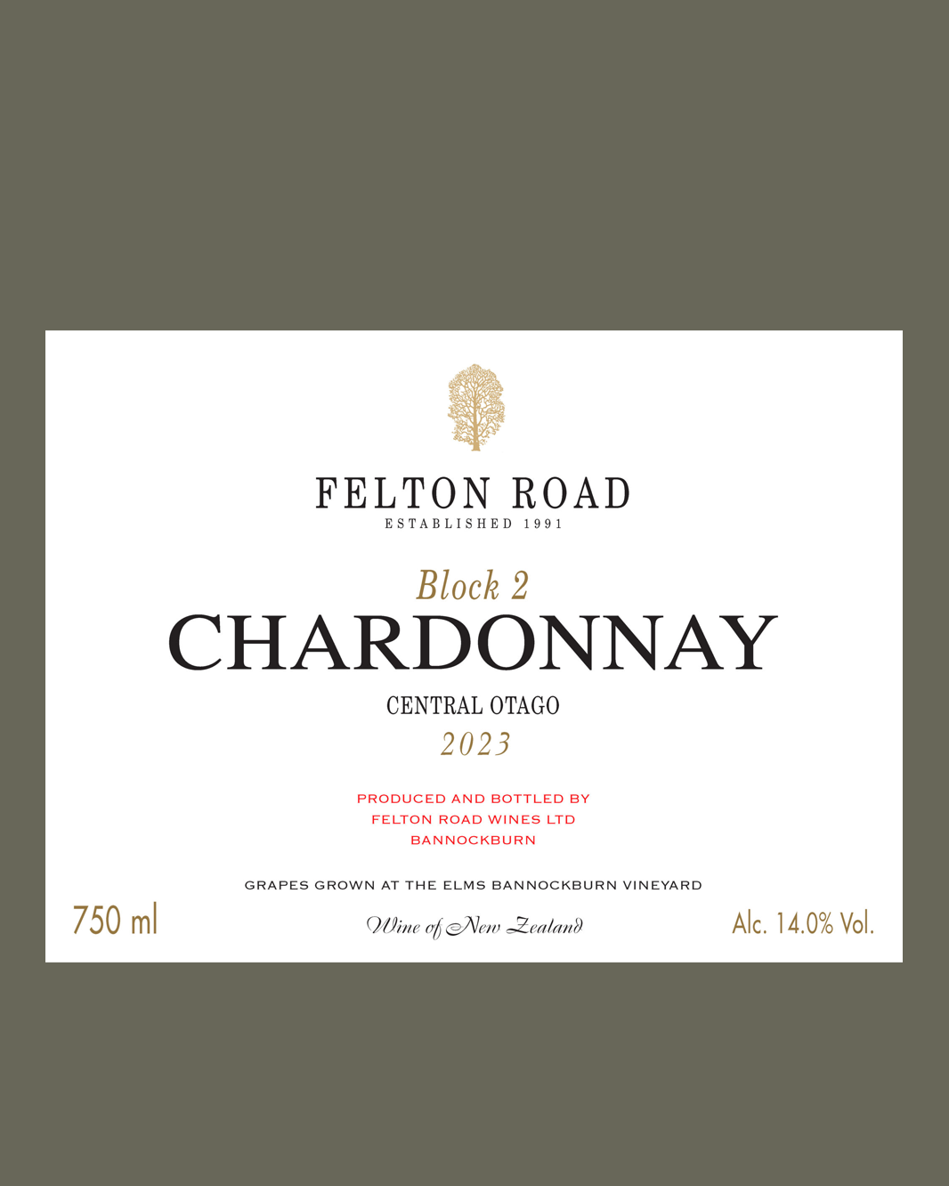 2023 Felton Road Block 2 Chardonnay 