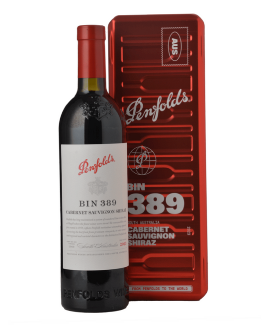 2023PenfoldsBin389CabernetShirazHolidayGiftBox750mL