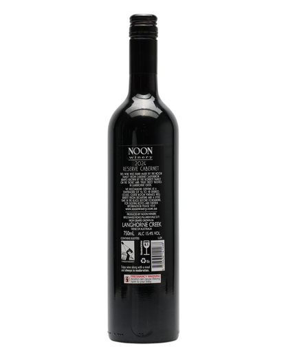 2024 Noon Winery Reserve Cabernet Sauvignon 750ml back label