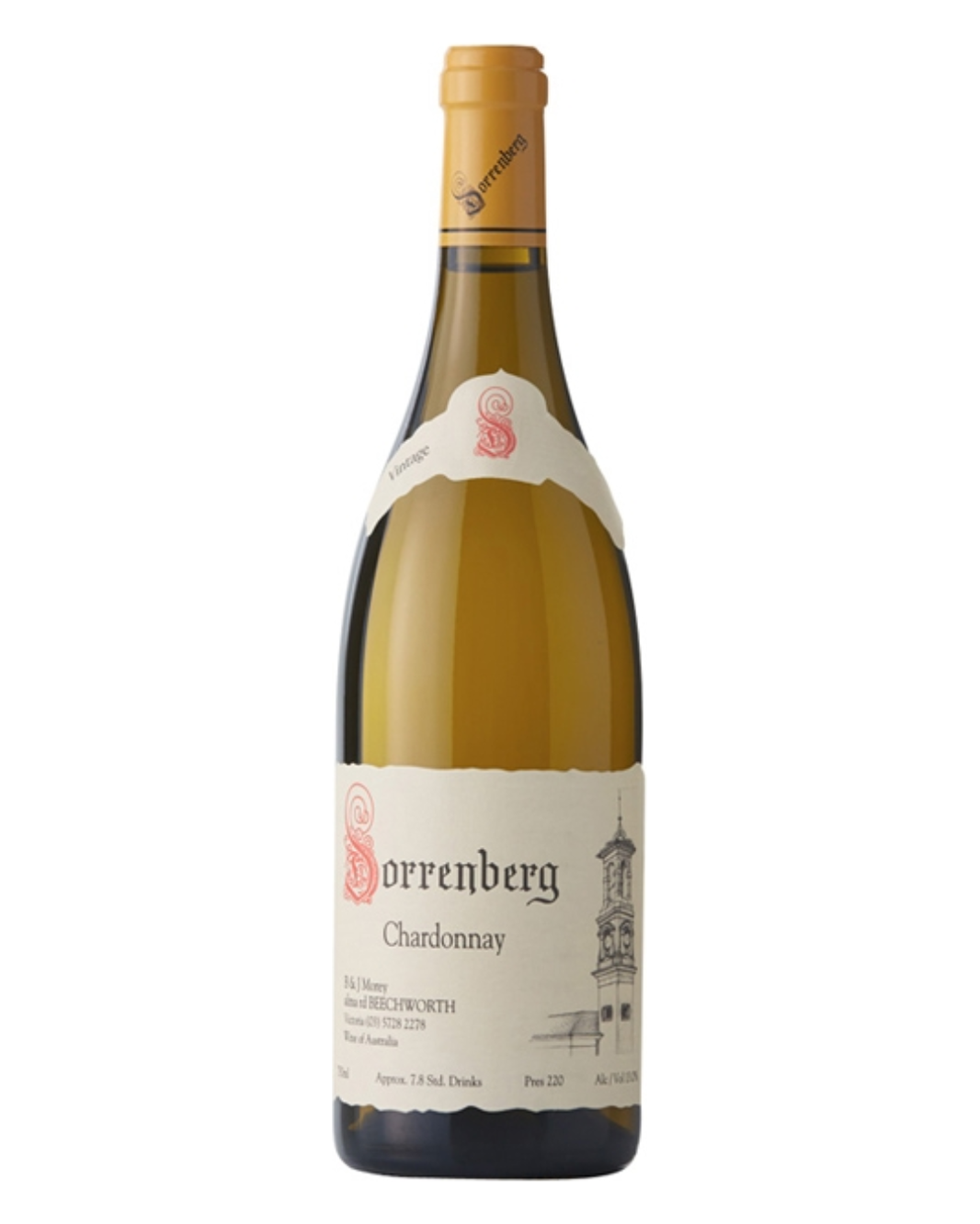 Sorrenberg Chardonnay 750ml bottle, representative image