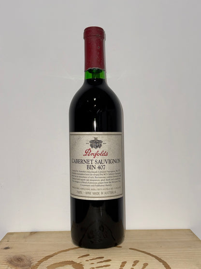 1993 Penfolds Bin 407 Cabernet Sauvignon 750ml (Minor Label Damage)