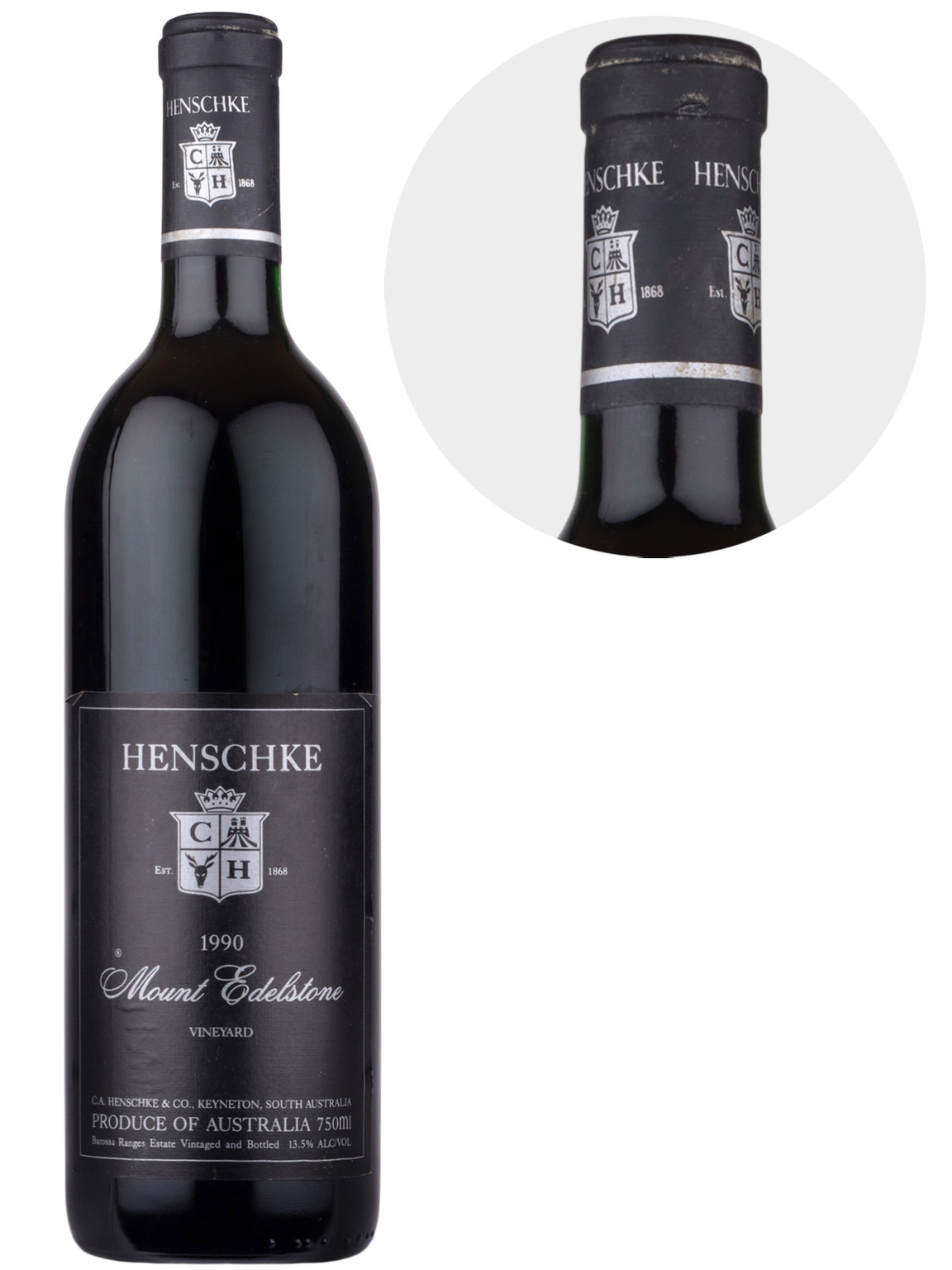 1990 Henschke Mount Edelstone Shiraz 750ml Cellar Scuffed Labels; Cellar Scuffed Capsule