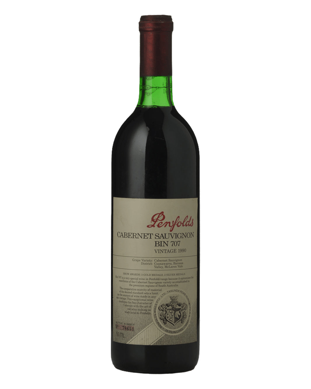 1990 Penfolds Bin 707 Cabernet Sauvignon 750ml