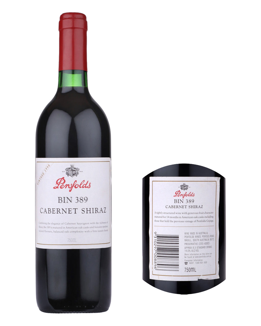 1998 Penfolds Bin 389 Cabernet Shiraz 750ml