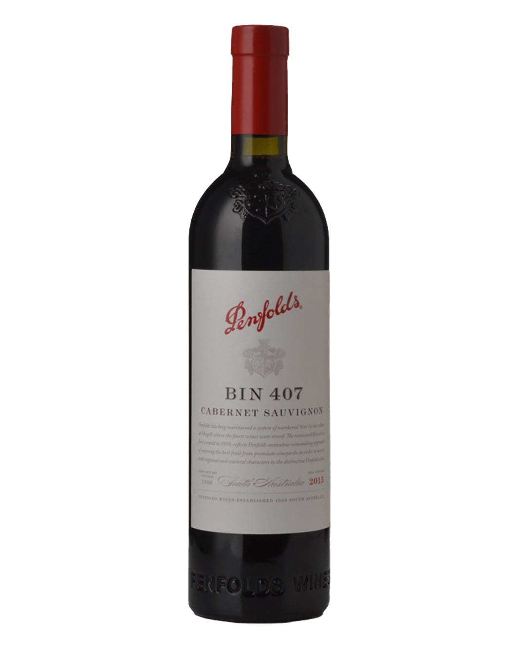 2015 Penfolds Bin 407 Cabernet Sauvignon 750ml Base of Neck