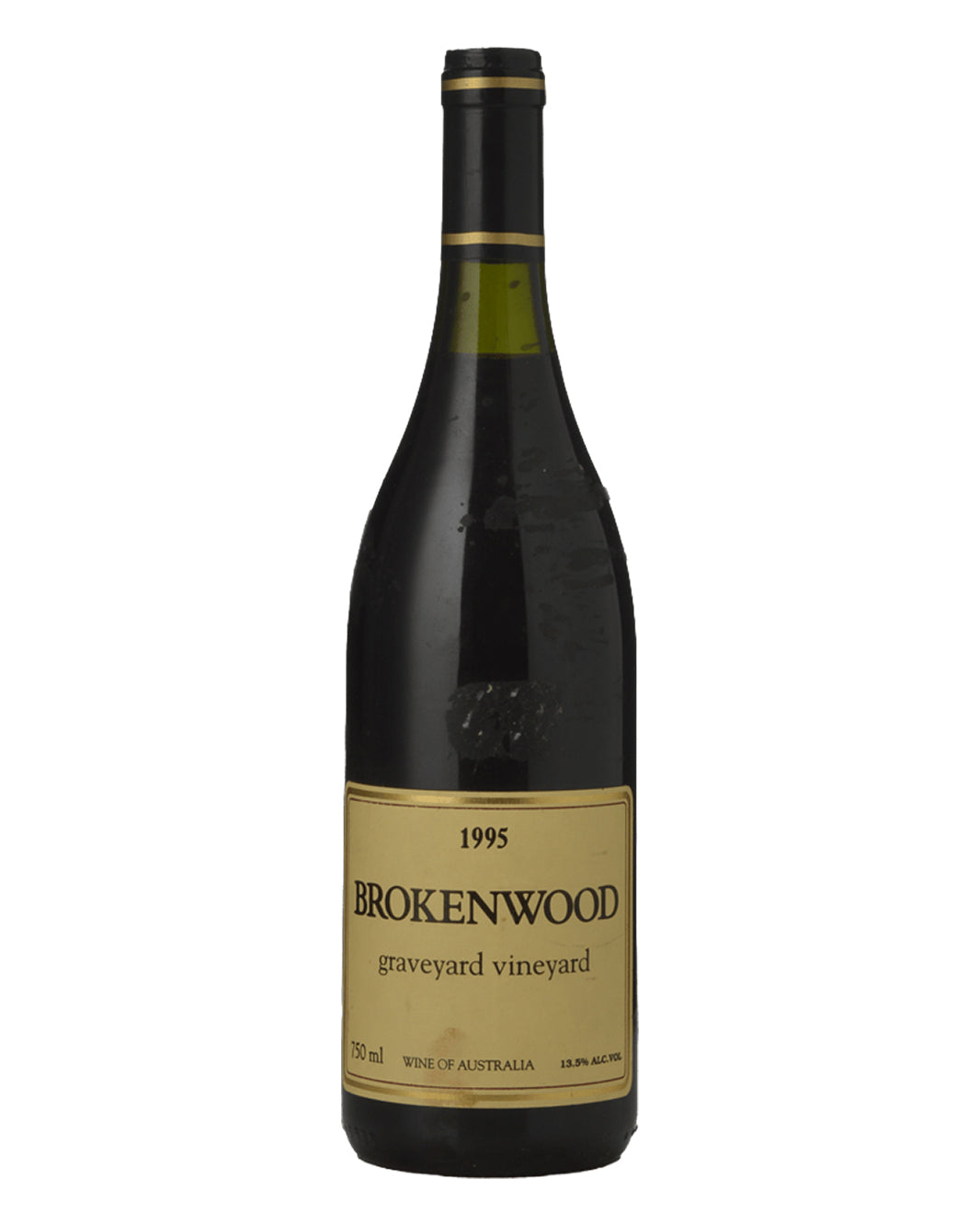 1995 Brokenwood Graveyard Vineyard Shiraz 750ml Minor Label Stains; Level 3.5cm from Cork
