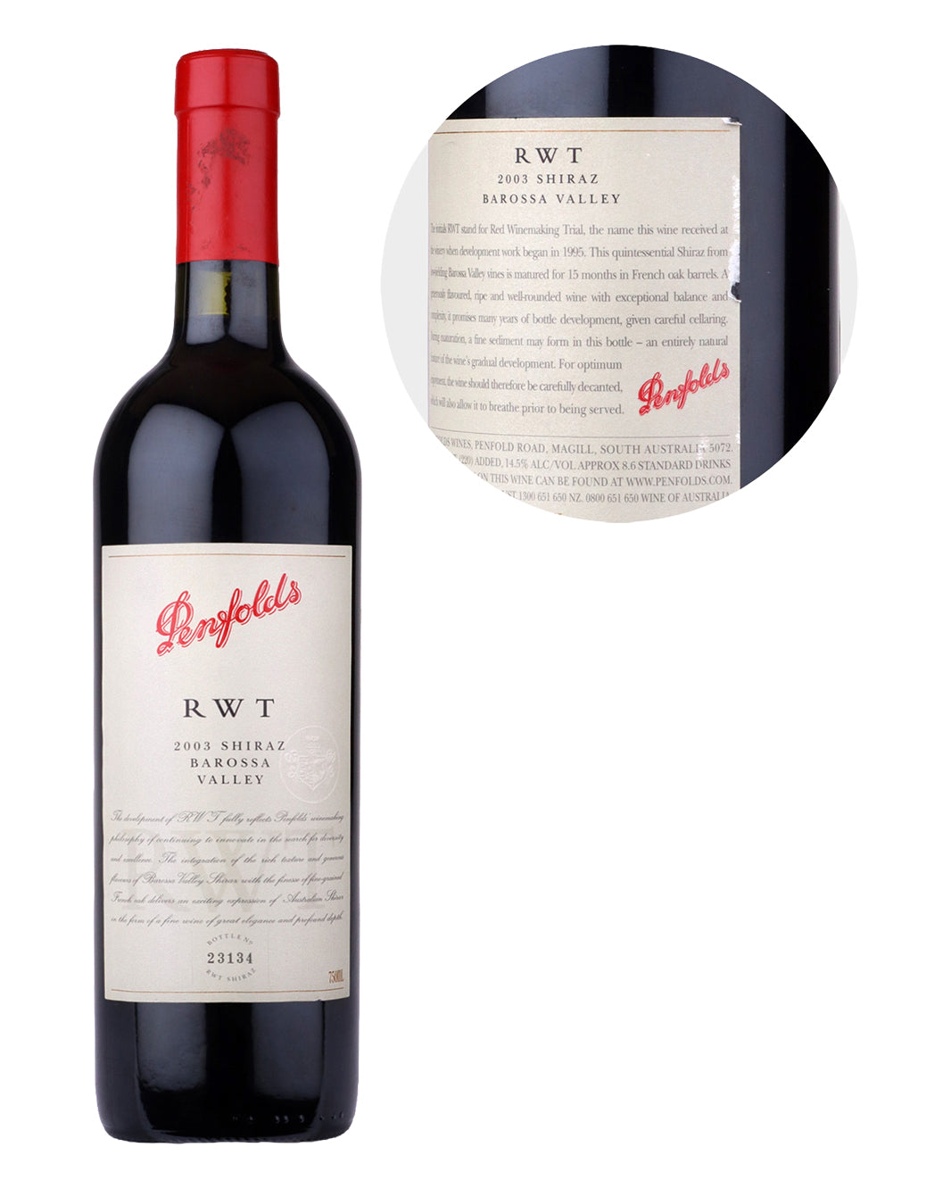 2003 Penfolds RWT Bin 798 Shiraz 750ml (Minor Label or Capsule Damage)