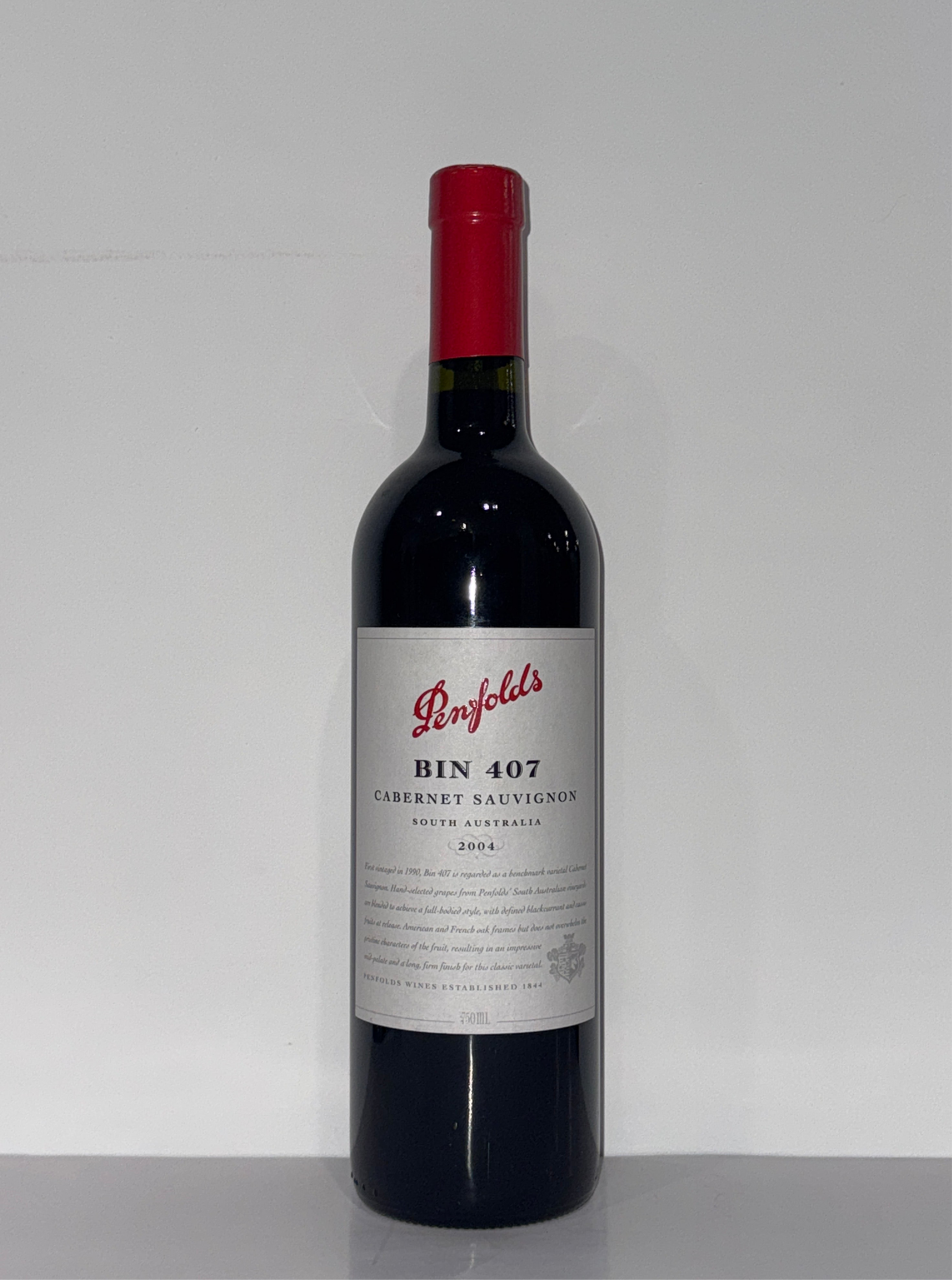 2004 Penfolds Bin 407 Cabernet Sauvignon 