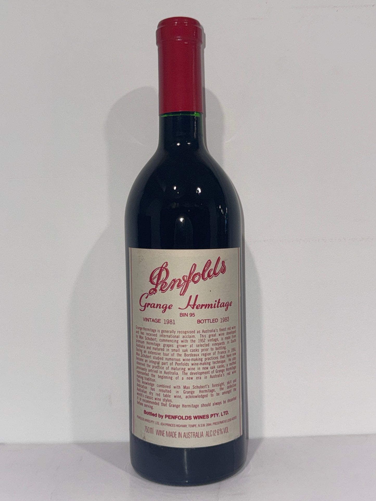 1981 Penfolds Bin 95 Grange Shiraz 750ml (Clinic 2025)
