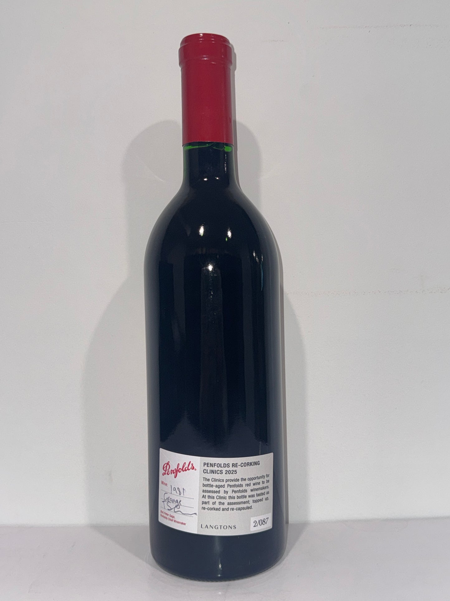 1981 Penfolds Bin 95 Grange Shiraz 750ml (Clinic 2025)