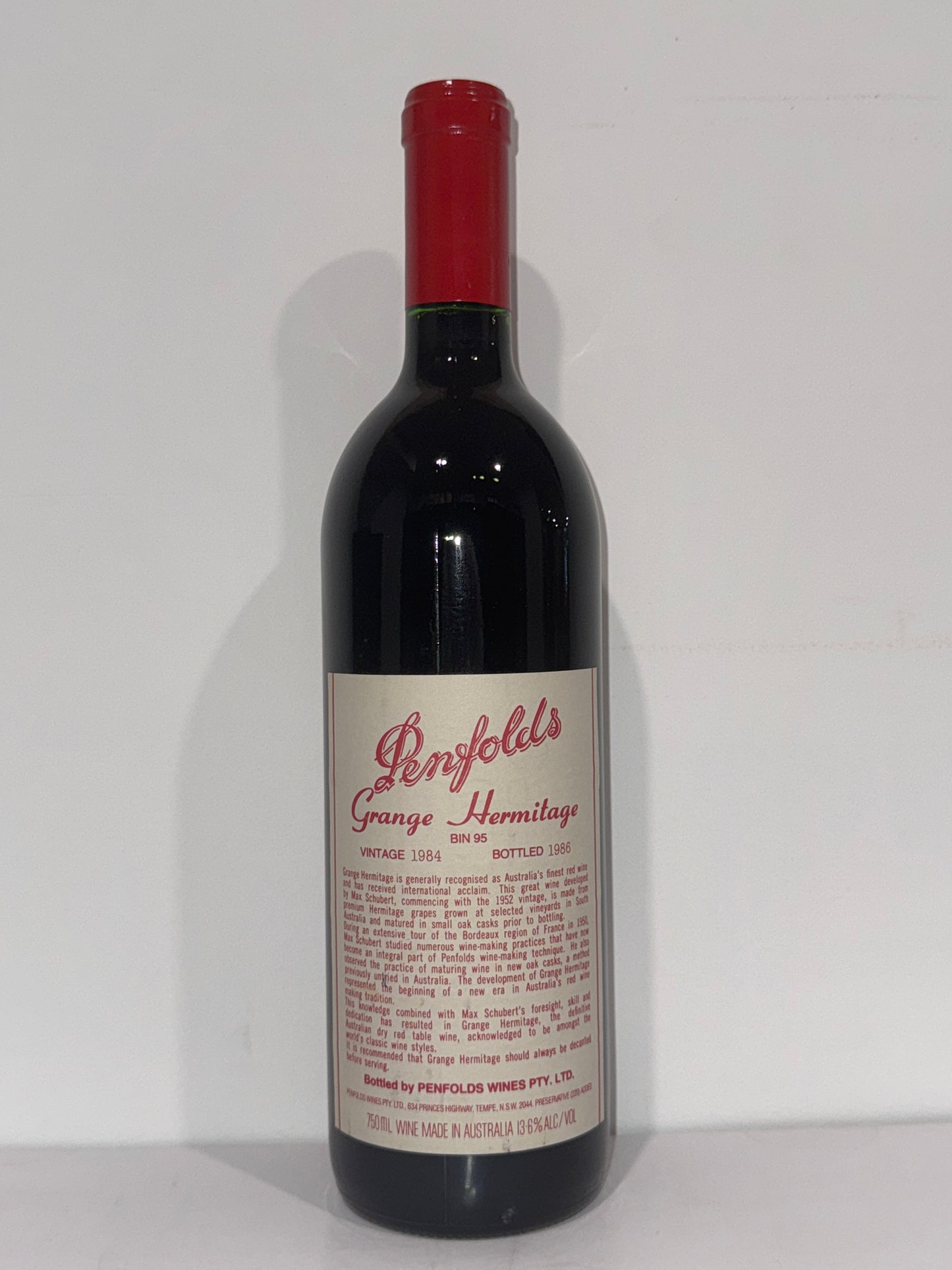1984 Penfolds Bin 95 Grange Shiraz 750ml (Clinic 2025)