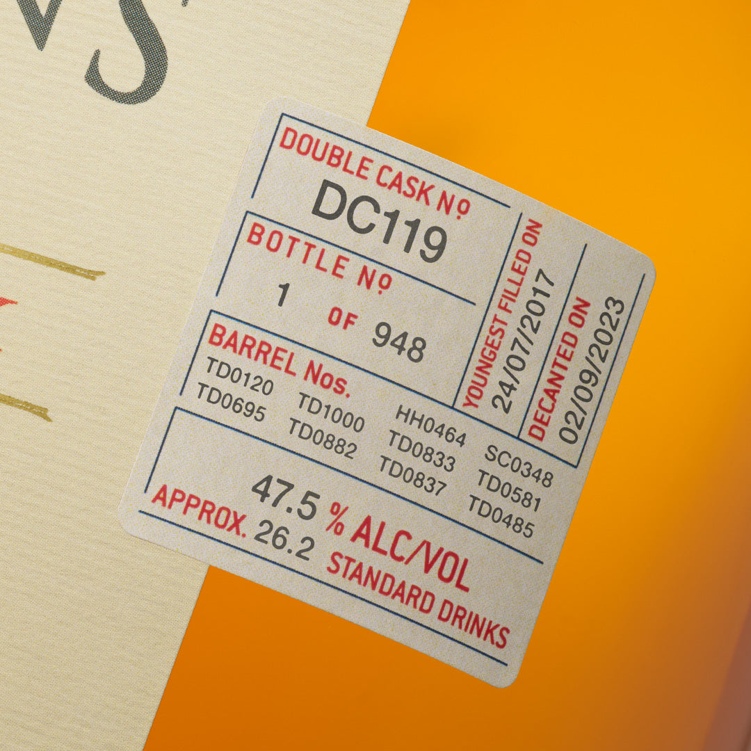 Sullivans Cove Double Cask Barrel DC119 Single Malt Australian Whisky 700ml