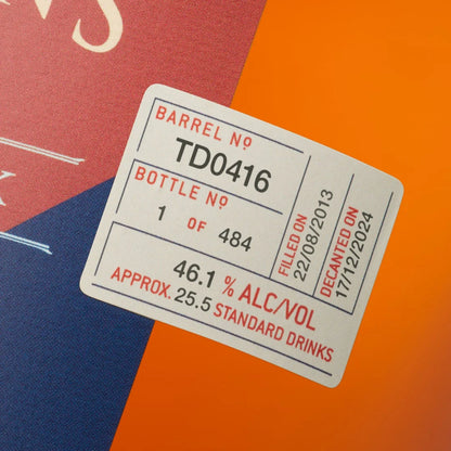 Sullivans Cove French Oak Second-Fill Single Cask Single Malt Whisky TD0416 700ml
