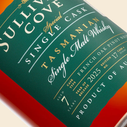 Sullivans Cove French Oak Ex-Pinot Noir Single Cask Single Malt Whisky SC0387 700ml