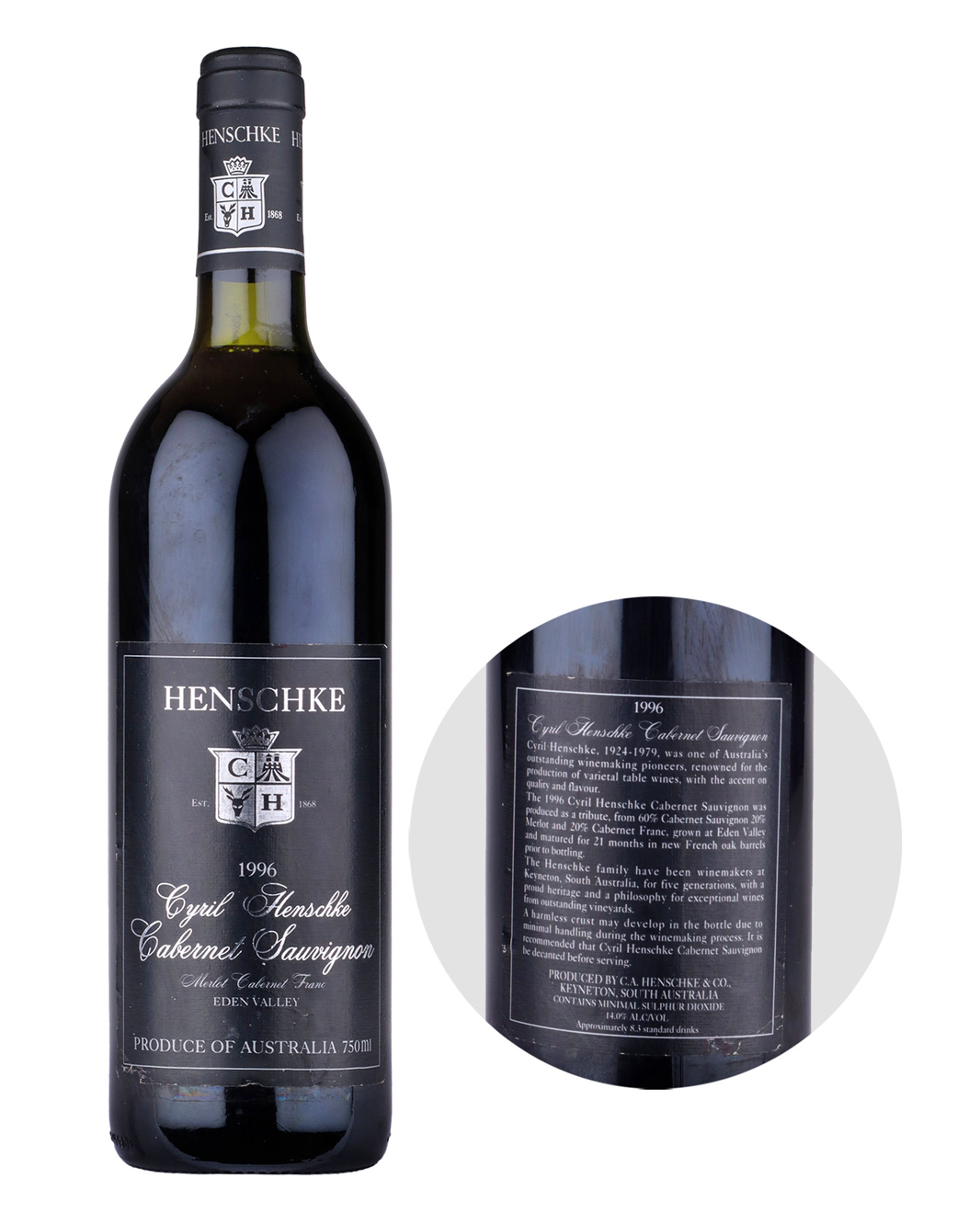 1996 Henschke Cyril Henschke Cabernet Sauvignon 750ml