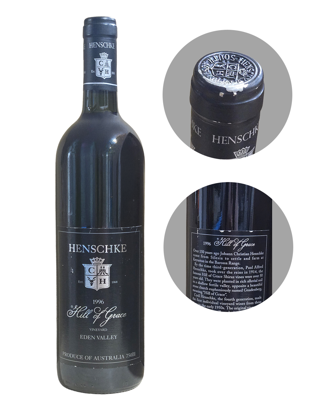 1996 Henschke Hill of Grace Shiraz 750ml