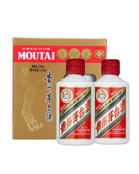 Kweichow Moutai Baijiu Flying Fairy 53% 50ml*2
