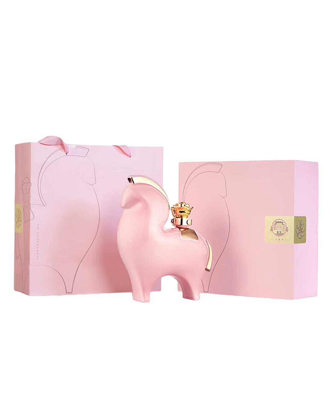 Luzhou Laojiao Cute Pony Baijiu 52% 520ml - Cherry Blossom Pink