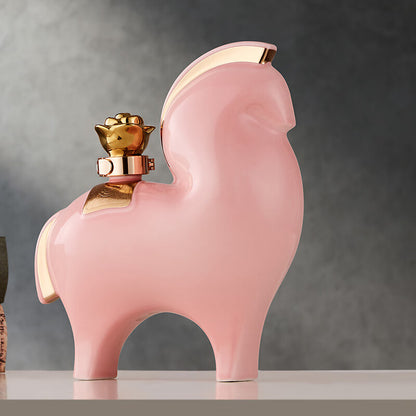 Luzhou Laojiao Cute Pony Baijiu 52% 520ml - Cherry Blossom Pink