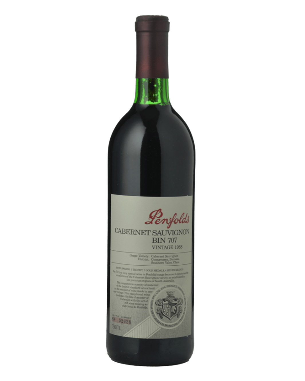 1988 Penfolds Bin 707 Cabernet Sauvignon 750ml