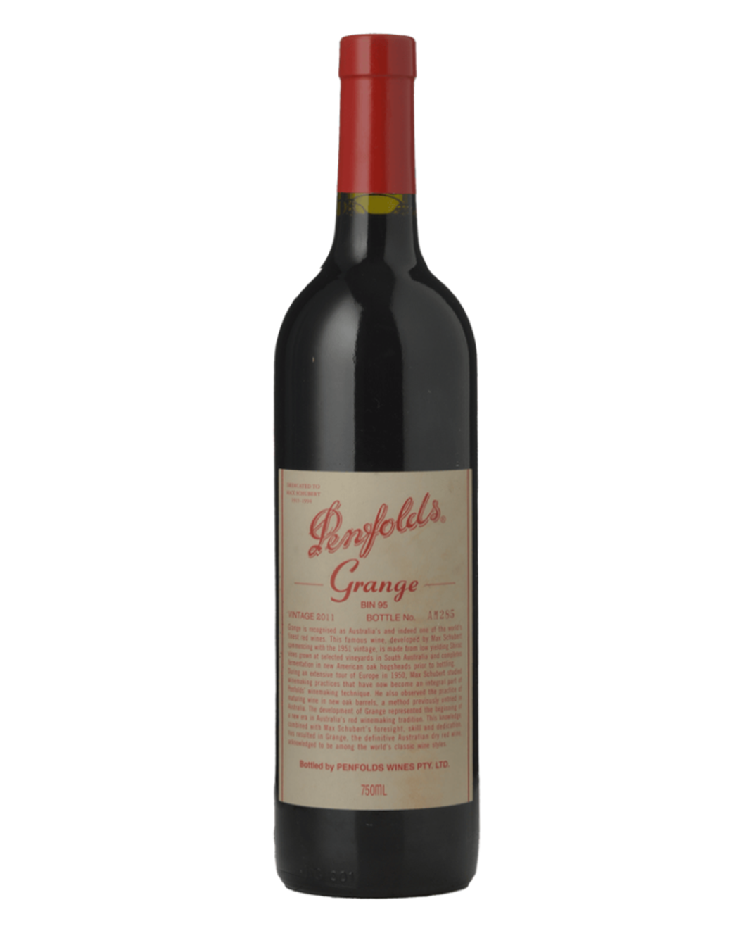 2011 Penfolds Bin 95 Grange Shiraz 750ml minor label stains