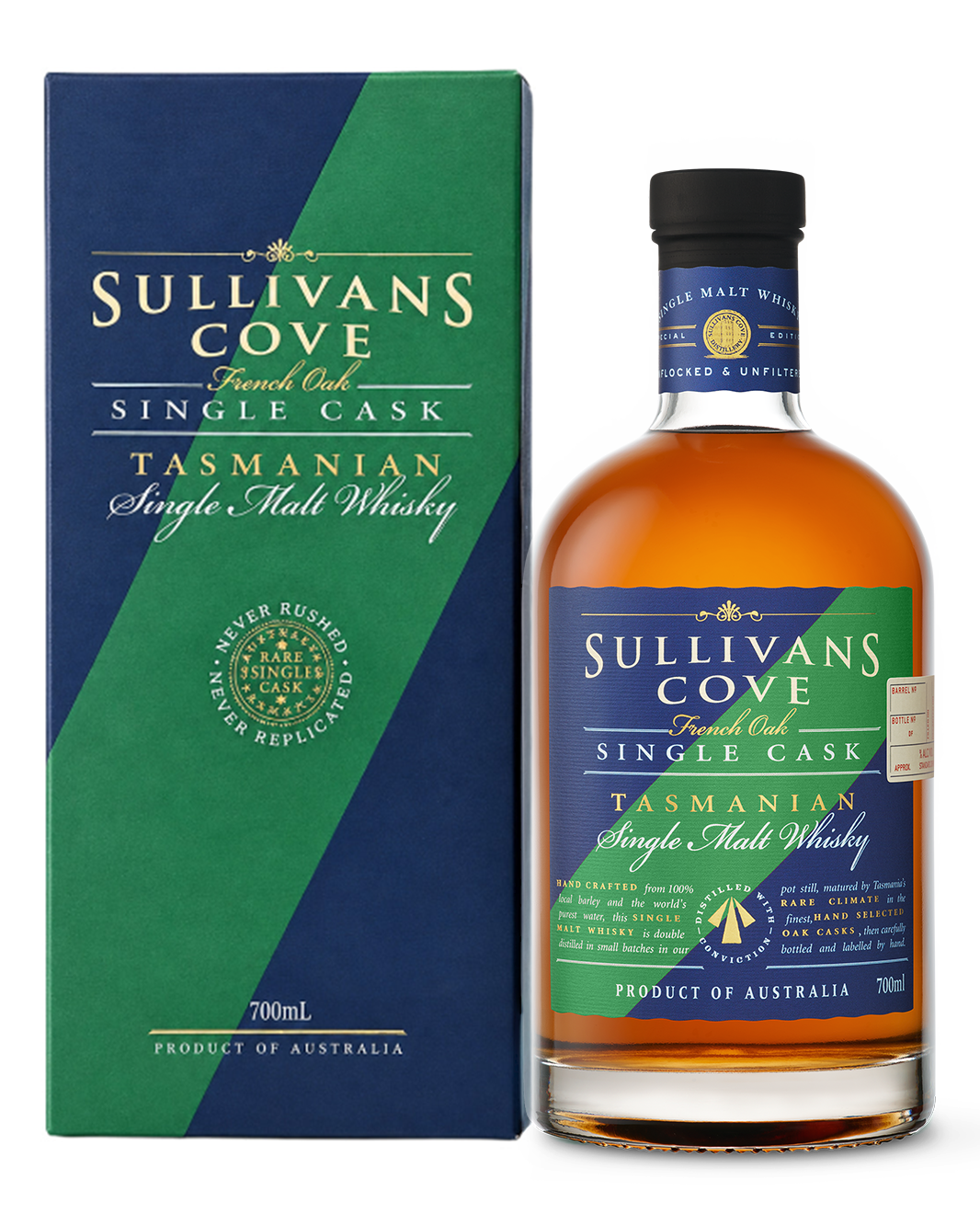 Sullivans Cove French Oak Ex-Chardonnay Single Cask SC0814 Single Malt Whisky 700ml Gift Box