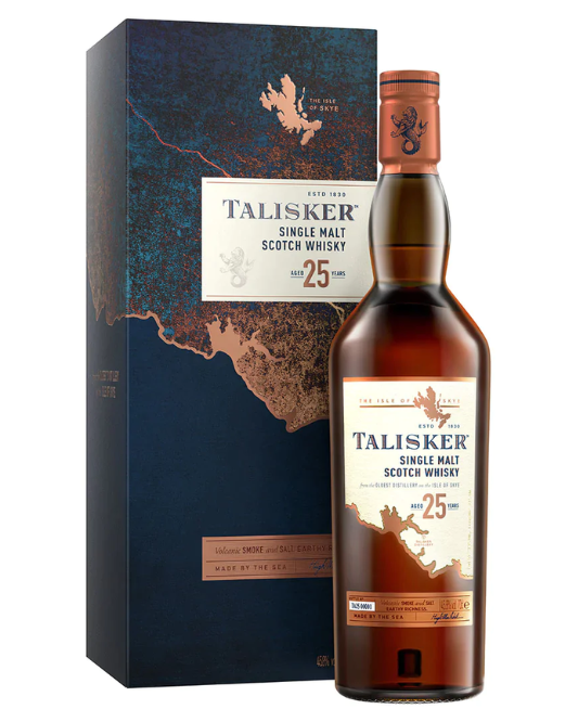 Talisker 25 Year Old Single Malt Scotch Whisky 700ml Gift Box