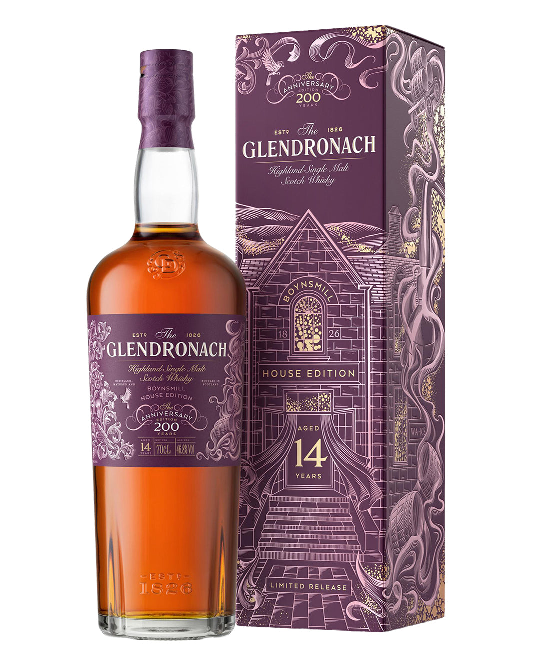 The Glendronach 200th Anniversary Edition 14 Year Old Single Malt Scotch Whisky 700ml Gift Box