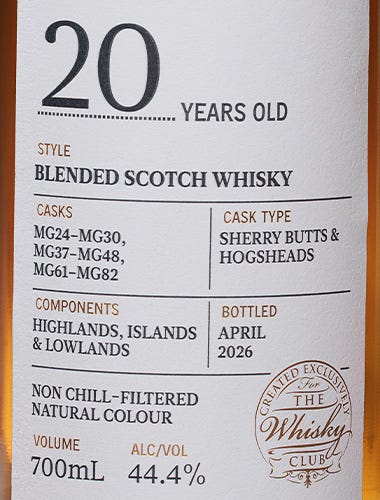 Very Old Scotch 20 Year Old Blended Scotch Whisky 700ml
