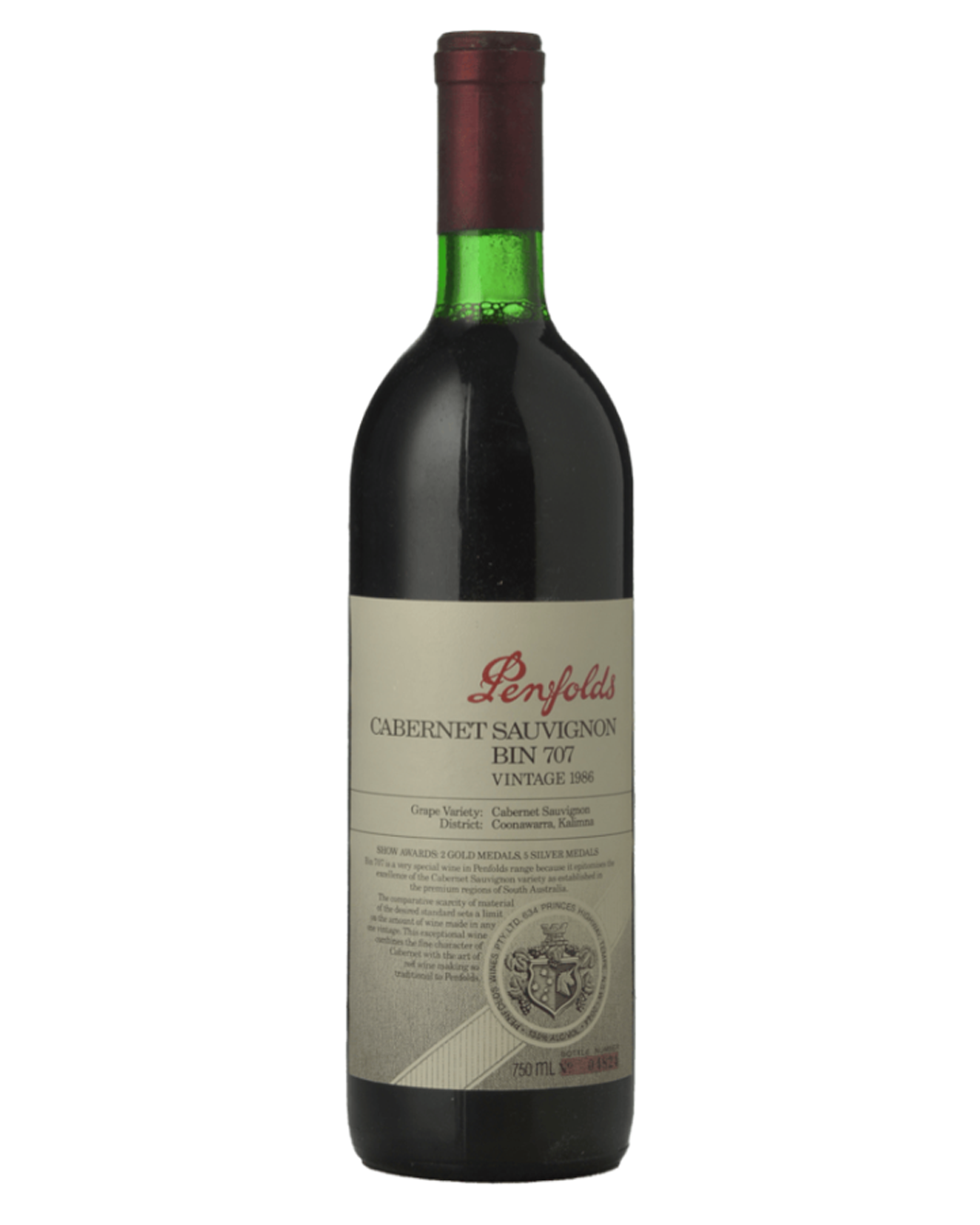 1986 Penfolds Bin 707 Cabernet Sauvignon 750ml