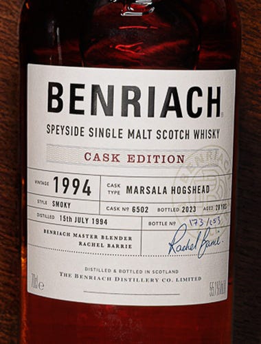 The Benriach 1994 Marsala Hogshead Single Cask Single Malt Scotch Whisky 700ml