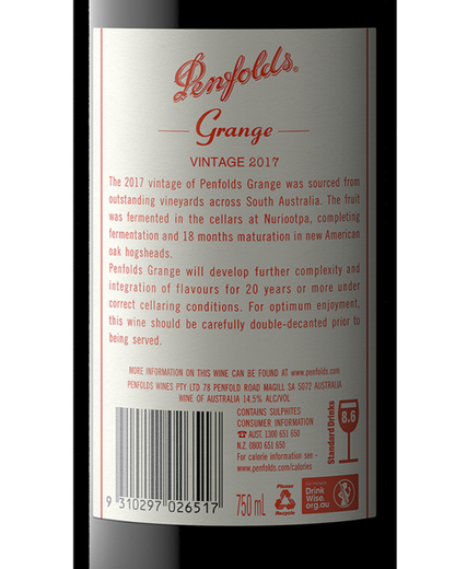 2017 Penfolds Bin 95 Grange Shiraz 750ml