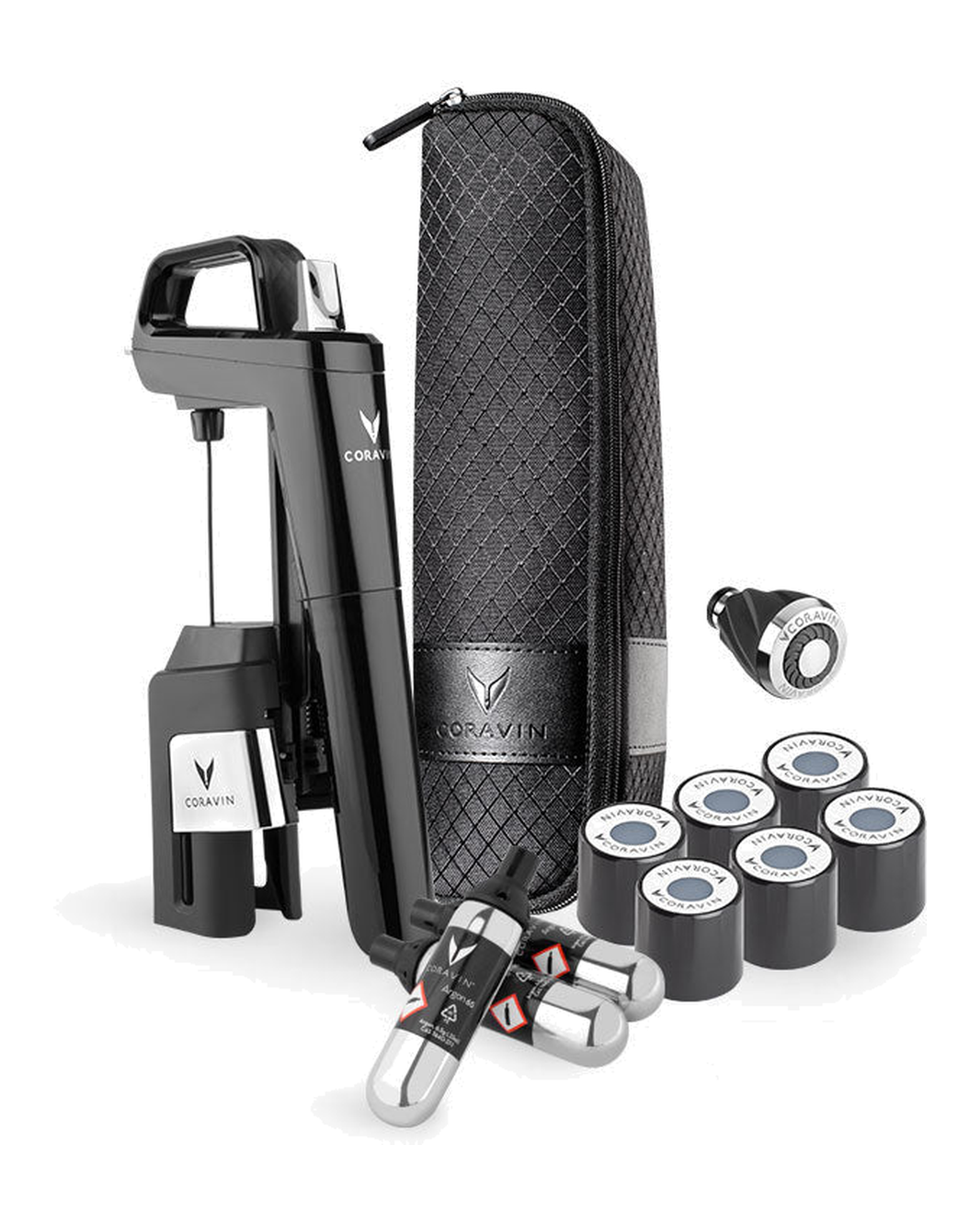 Coravin Timeless Six+ Piano Black bundle - official product photograph