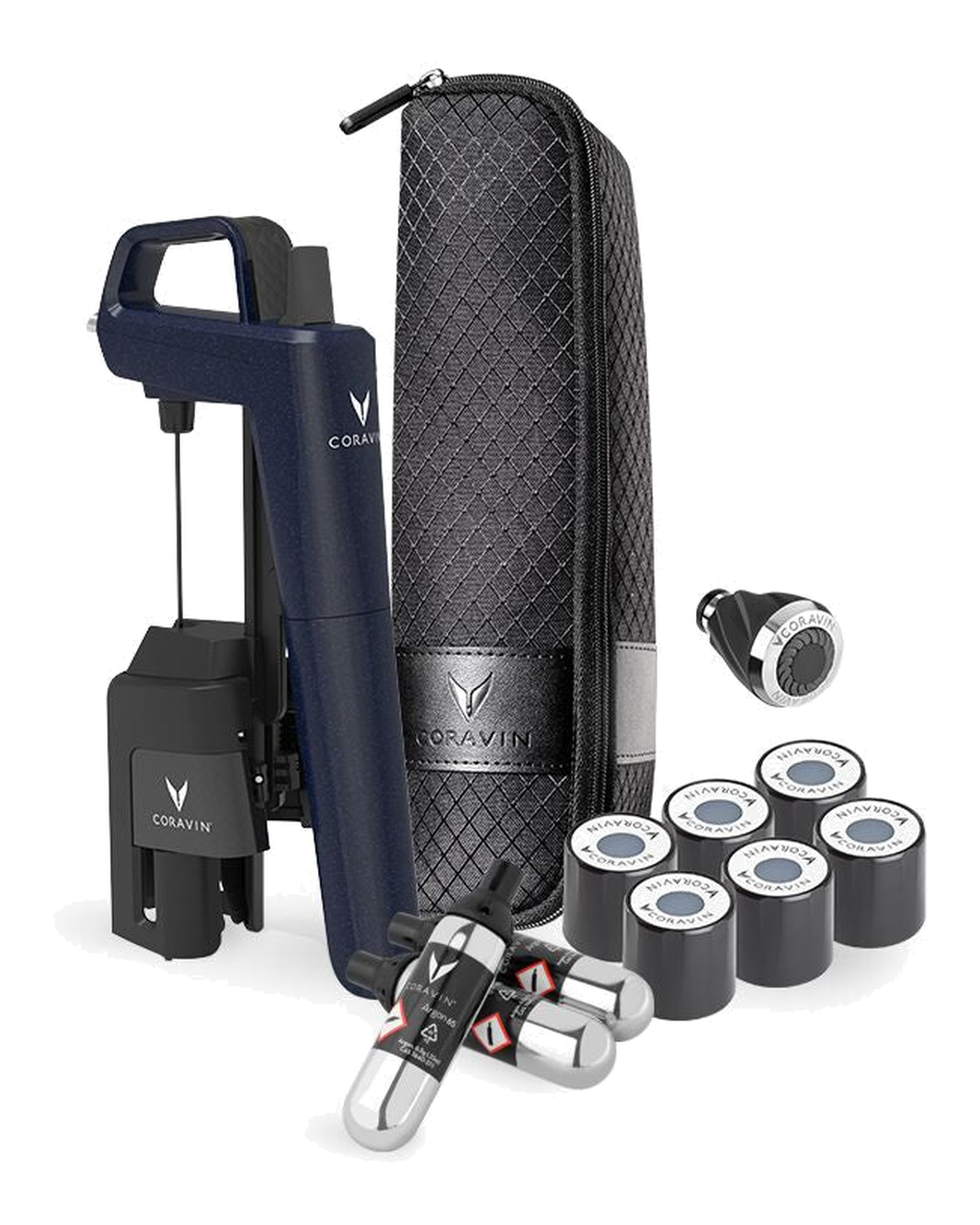 Coravin Timeless Six+ Limited Edition Ocean Blue bundle - official product photograph